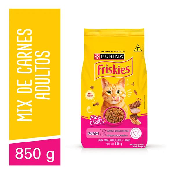 RACAO FRISKIES AD 850G MIX CARNE