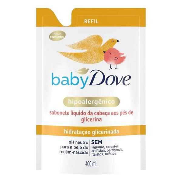 SABONETE LIQ DOVE BABY REFIL 400ML GLICE