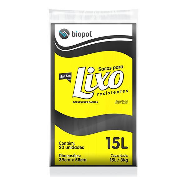 SACO LIXO ALMOFADA BIOLAR PCT 10UN PRETO