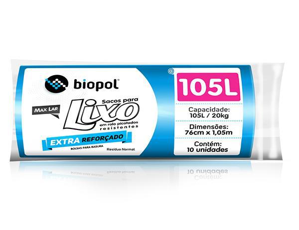 SACO LIXO ROL MAX LAR 105L REFOR 10UN AZ