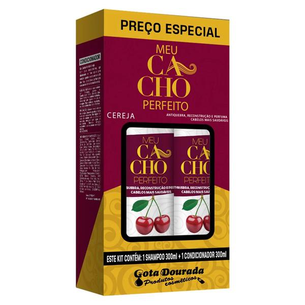 SH+COND GOTA DOURADA 600ML CEREJA