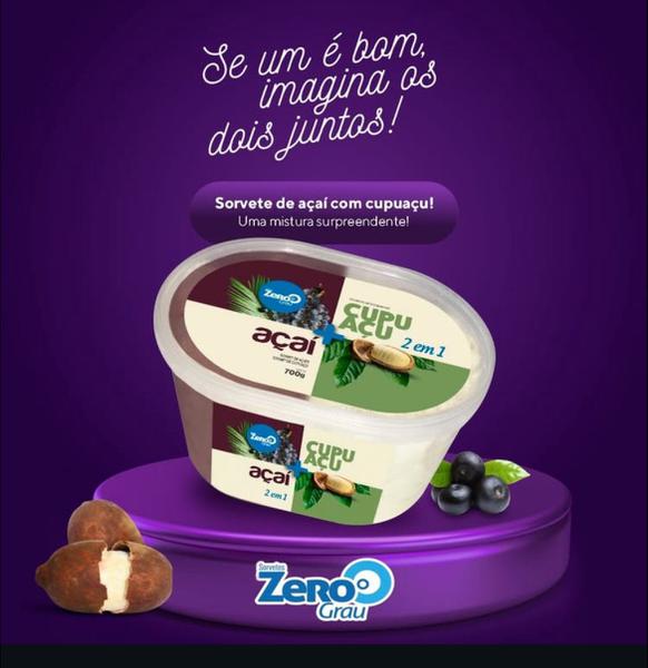 SORVETE ZERO GRAU 700G CUPUACU C/ACAI