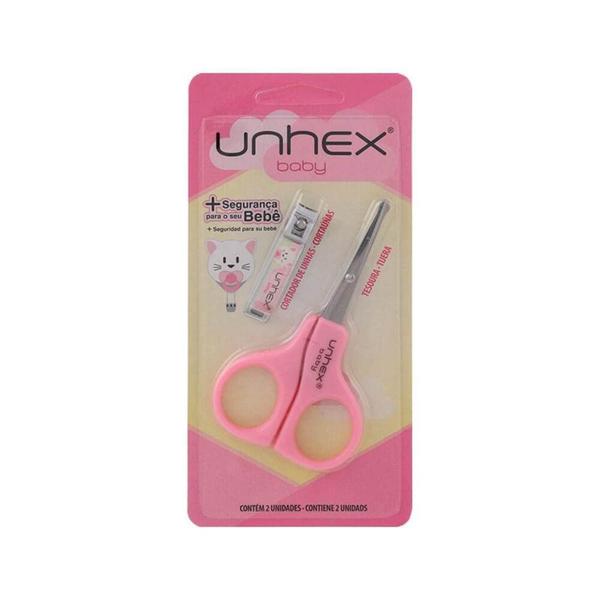 TESOURA + CORTADOR UNHAS UNHEX BABY MIX