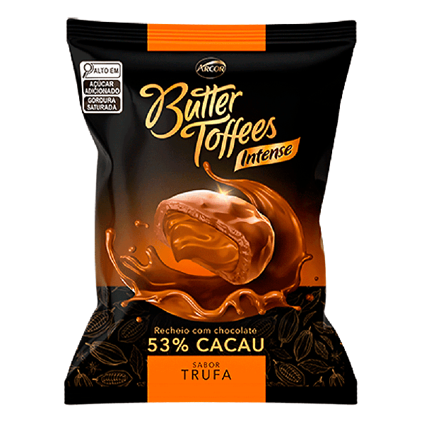 BALA B TOFFEES  RECH 53% CACAU/TRUFA 90G