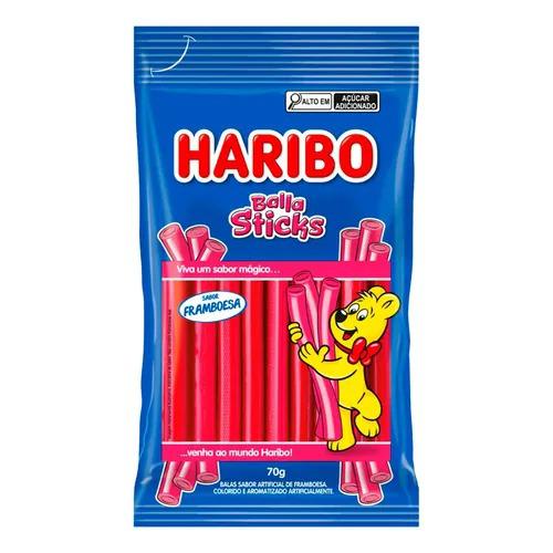 BALA HARIBO STICKS FRAMBOESA TUBE 70G