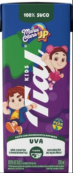 BB SUCO MISTO TIAL KIDS 100% UVA/PERA TP 200ML
