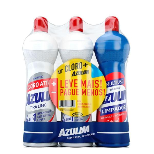 KIT AZULIM CLORO ATIVO 500ML C/3 UN