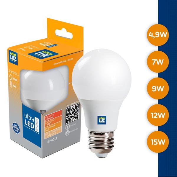 LAMP ULTRA LUZ LED BULB BRANCA 7W