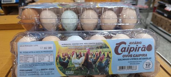 OVOS CAIPIRA GRANDE AVIARIO BURITIS C/12UN