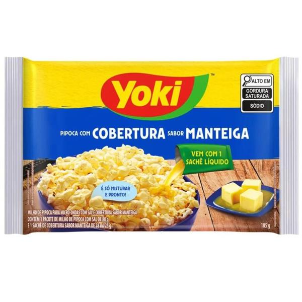 PIPOCA MICRO YOKI COBERTURA MANTEIGA 105G