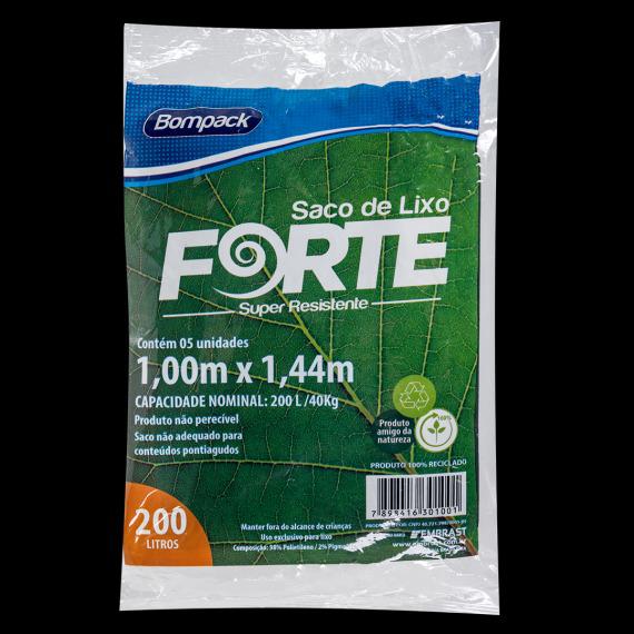 SACO LIXO FORTE REFORCADAO 200L P C/10UN