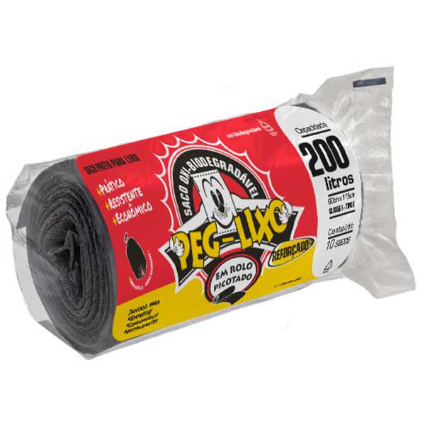SACO LIXO PEGLIXO ROLO ECON PTO 200L C/10UN