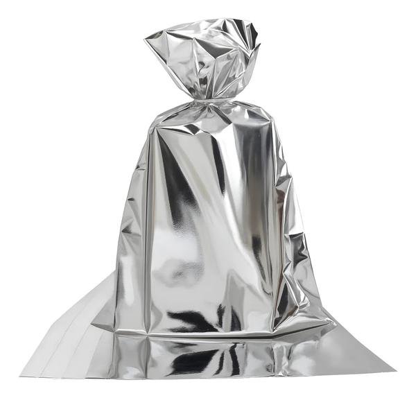 SACO METAL GALA PRATA 35X53CM UN