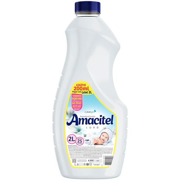 AMACIANTE ROUPA LV+ PG- AMACITEL FRASCO 2lt MOMENTO DE CARINHO