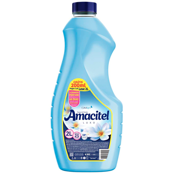 AMACIANTE ROUPA LV+ PG- AMACITEL FRASCO 2lt TOQUE DE POESIA