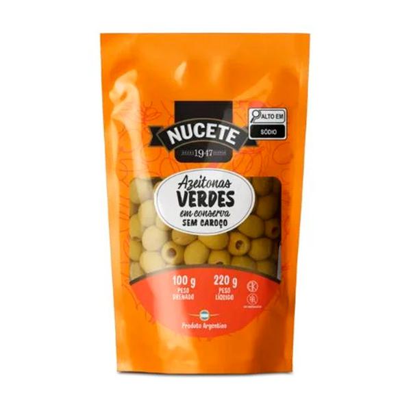 AZEITONA VERDE EM CONSERVA S/CAROCO NUCETE SACHE 100g