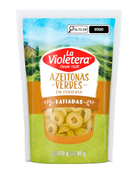 AZEITONA VERDE FATIADA  LA VIOLETERA DOYPACK 80g