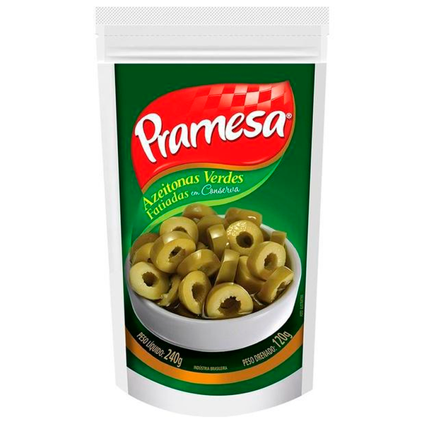 AZEITONA VERDE FATIADA PRAMESA DOYPACK 120g
