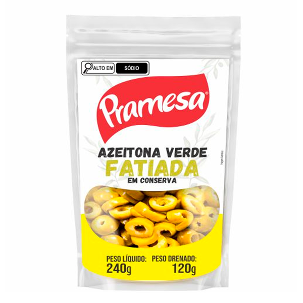 AZEITONA VERDE FATIADA PRAMESA DOYPACK 120g