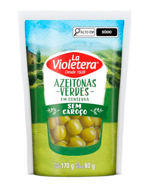 AZEITONA VERDE SEM CAROCO LA VIOLETERA SACHE 80g