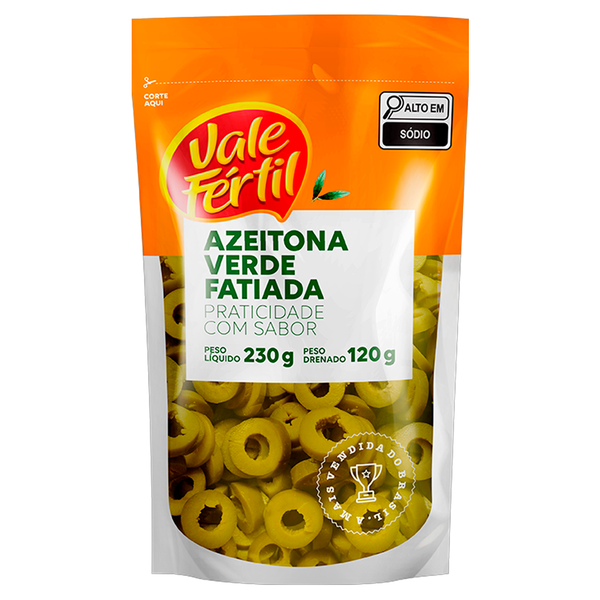 AZEITONA VERDE VALE FERTIL SACHE 120g FATIADA