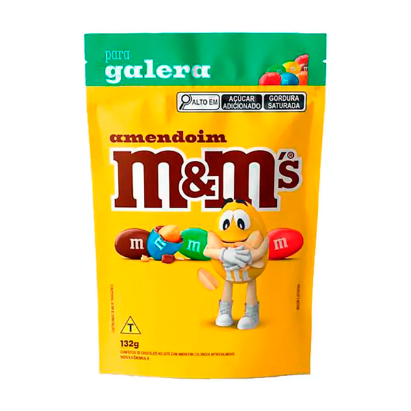 BALA CHOCOLATE M&M SACHE 132g AMENDOIM