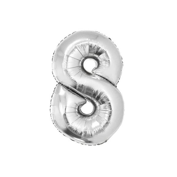 BALAO AR 45CM SABOR PCT PRATA Nº 8
