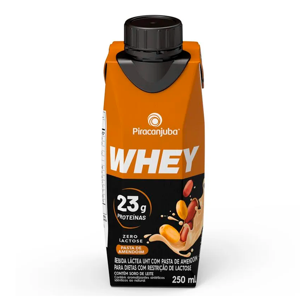 BEBIDA LACTEA UHT ZR LACT WHEY 23G PIRACANJUBA TP 250ml AMENDOIM
