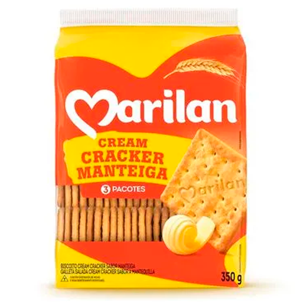 BISCOITO CREAM CRACKER MARILAN PCT 350g MANTEIGA