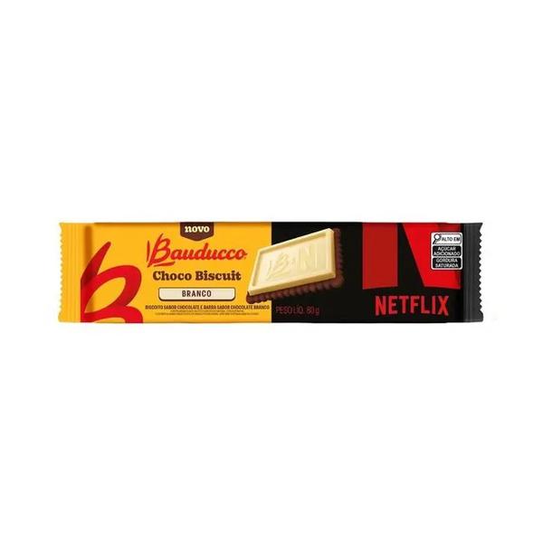 BISCOITO DOCE CHOCO BISCUIT  BAUDUCCO PCT 80g BRANCO