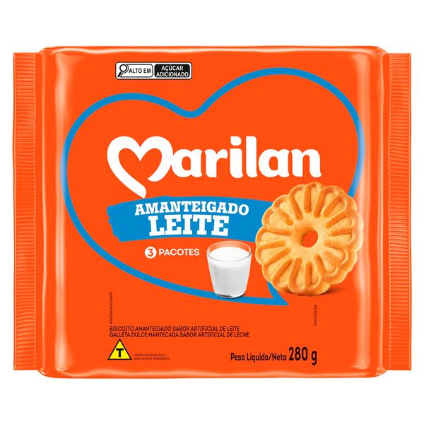BISCOITO DOCE MARILAN PCT 280g AMANTEIGADO LEITE