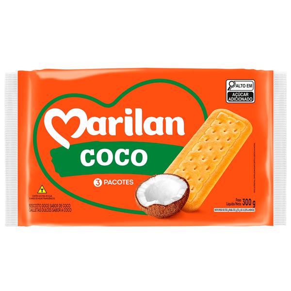 BISCOITO  DOCE MARILAN PCT 300g COCO