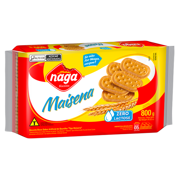 BISCOITO DOCE NAGA PCT 800g MAIZENA