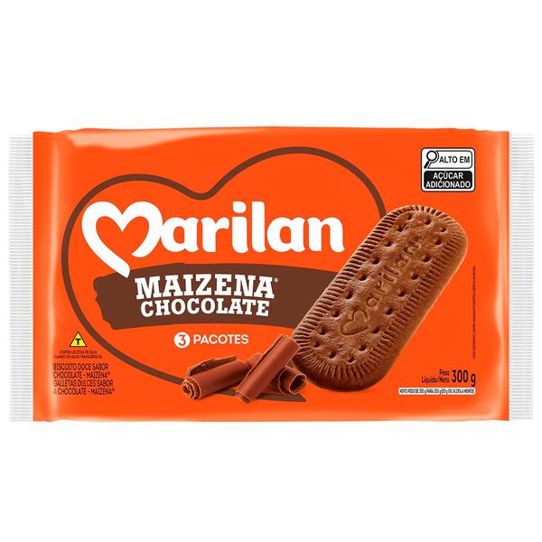 BISCOITO MAIZENA CHOCOLATE MARILAN PCT 300g