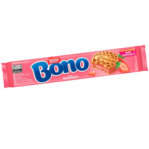BISCOITO RECHEADO BONO NESTLE PCT 90g MORANGO