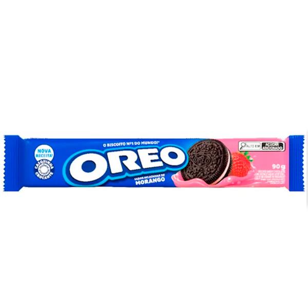 BISCOITO RECHEADO OREO PCT 90g MILK SHAKE MORANGO