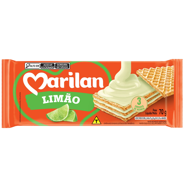 BISCOITO WAFER MARILAN  PCT 70g LIMAO