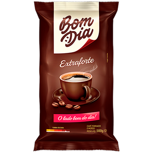 CAFE TORRADO MOIDO ALMOFADA BOM DIA PCT 500g EXTRA FORTE
