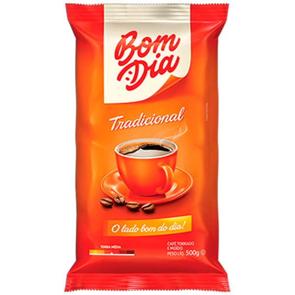 CAFE TORRADO MOIDO ALMOFADA BOM DIA PCT 500g TRADICIONAL