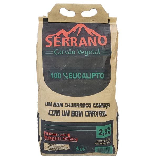 CARVAO VEGETAL SERRANO SACO 2500g