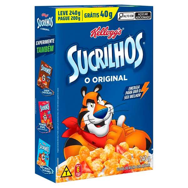 CEREAL MATINAL SUCRILHOS ORIGINAL LV + PG - KELLOGGS CX 240g