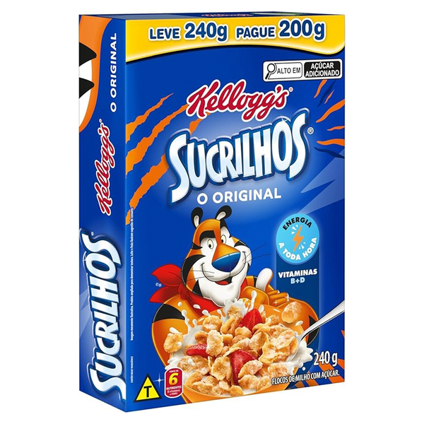 CEREAL MATINAL SUCRILHOS ORIGINAL LV + PG - KELLOGGS CX 240g
