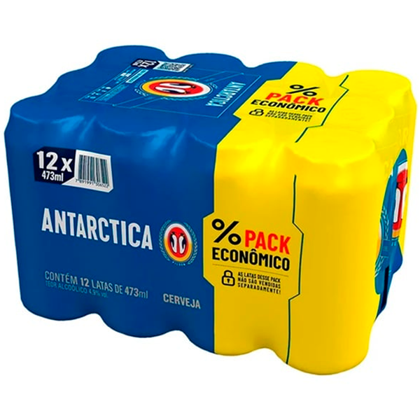 CERVEJA PILSEN LATAO 473ML ANTARCTICA PACK 12un