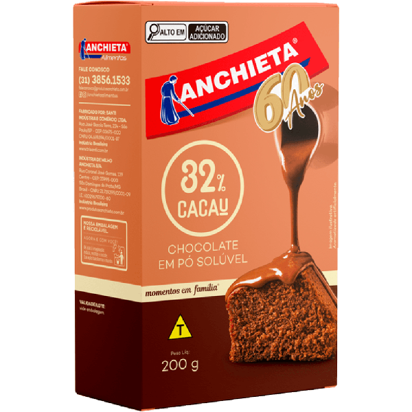 CHOCOLATE PO  ANCHIETA CX 200g 32% CACAU
