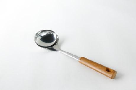 CONCHA DE INOX C/CABO DE MADEIRA