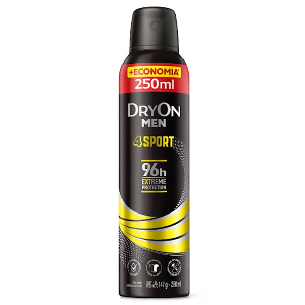 DESODORANTE MASC AERO 72HR DRYON FRASCO 250ml MEN 4SPORT