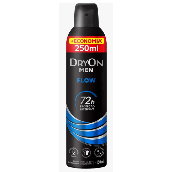 DESODORANTE MASC AERO 72HR DRYON FRASCO 250ml MEN FLOW