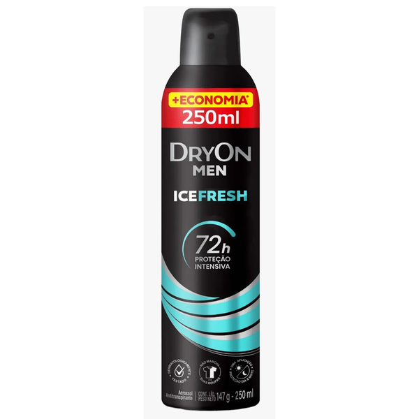 DESODORANTE MASC AERO 72HR DRYON FRASCO 250ml MEN ICEFRESH