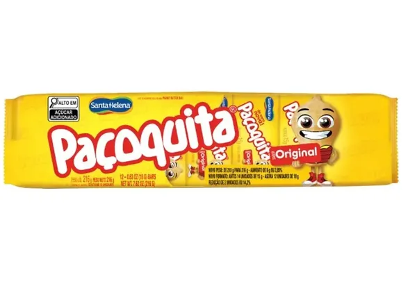 DOCE PACOQUITA QUADRADA  SANTA HELENA  PACK 14UN 216g ORIGINAL
