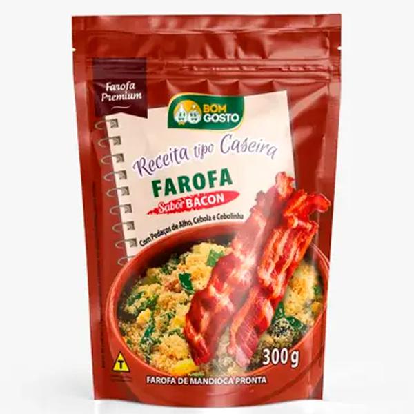 FAROFA PRONTA RECEITA CASEIRA  BOM GOSTO PCT 300g BACON
